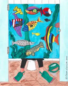 Original Potty Art Inspired By Harbor Branch Oceanographic Institute in Fort Pierce