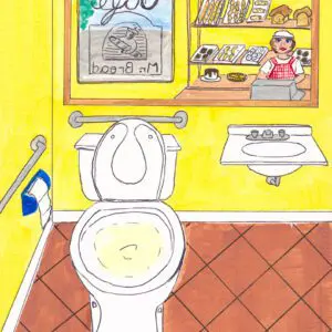 Perfect for foodies, bakery lovers, and collectors who appreciate quirky, nostalgic Florida art. Original by Carol Ann Wenrick The Original Potty Artist™